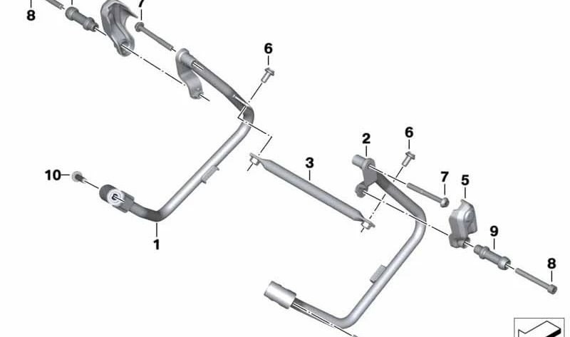 Perno de bloqueo con collar OEM 46548555516 para BMW Motorrad F800GT, F800S, F800ST, F800R, S1000XR. Original BMW Motorrad.