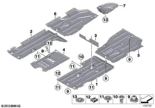 Tank Protection for BMW X3 F25 (OEM 51487440552). Original BMW