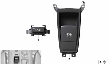 EDC Sports Button for BMW X5 E70, E70N X6 E71, E72 (OEM 61316960723). Genuine BMW.