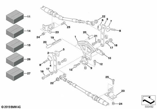 BMW -Hebel für mehrere BMW -Modelle/-serien (OEM 3355224116). Original BMW