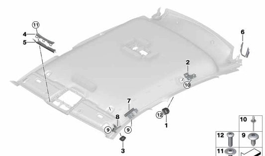 BMW X4 G02, G02N (OEM 51167482685) Kleidungshaken. Original BMW.