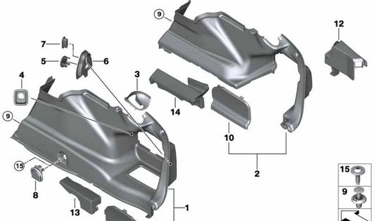 OEM 51476993272 Copertura del distributore corrente per BMW F90, G30, G38. BMW originale.
