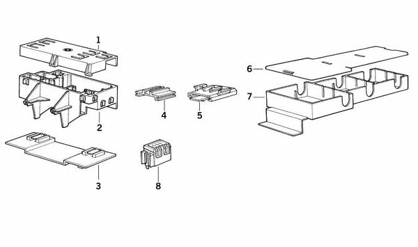 Adaptador OEM 61131382537 para conexiones eléctricas en {BMW} {E34, E32}. Original {BMW}.