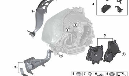 Game of Embels Embels Left OEM 63117349291 pour BMW F07, F10, F11. BMW d'origine.