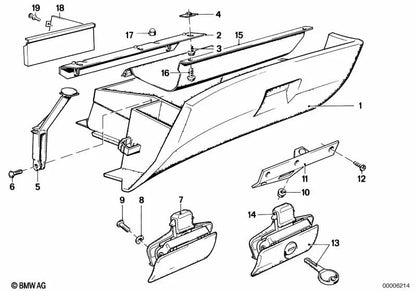 Glove box for BMW 5 Series E28 (OEM 51161884591). Original BMW