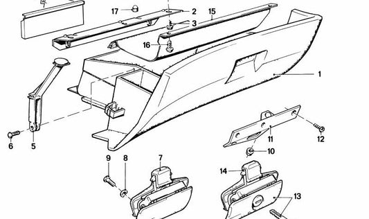 Fermeture de Pestilla OEM 51451874468 pour BMW E28. BMW d'origine.