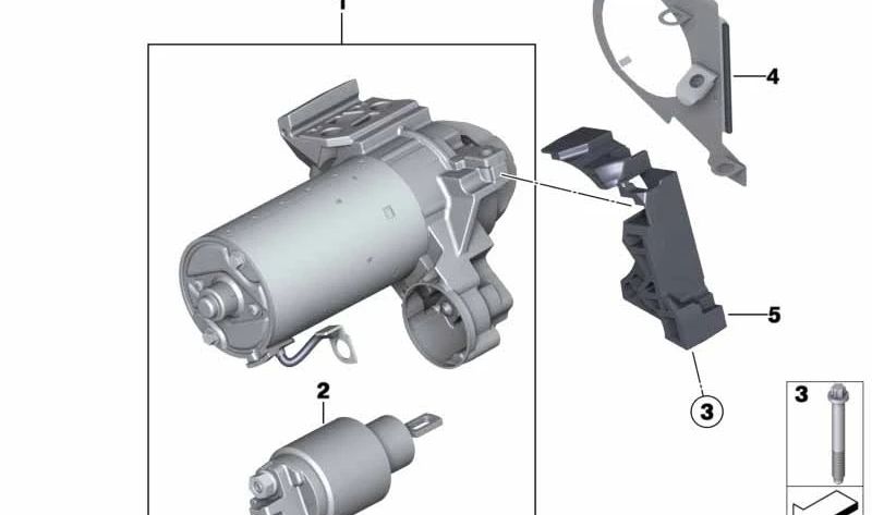 Motor de arranque OEM 12418515900 para BMW F30, F30N, F31, F31N, F34, F34N, F32, F32N, F33N, F36, F36N, F07, F10, F11, F06, F12, F13, F01, F01N, F02, F02N, F25, F26, E70N, F15, E71, F16. Original BMW.