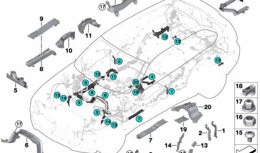 **Cabo de conexão da coluna de direção OEM 61139348675 para BMW F15, F85, F16, F86. BMW original**