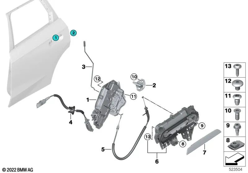 Blocco del sistema sinistro per BMW F40, G20, G21, G28, G80, G81, G26, U11 (OEM 51227445045). BMW originale