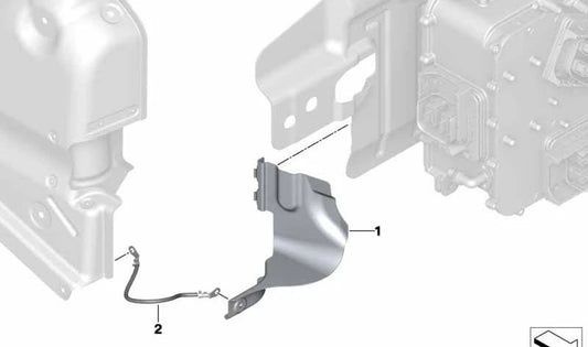 Protector térmico OEM 12907634473 para BMW i3 (I01) 60Ah, 94Ah, con y sin Rex. Compatible con modelos fabricados entre 2013 y 2017. Original BMW.