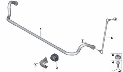Silentblock estabilizadora delantera OEM 31356773512 (26,5 mm) para BMW E90 320d/325i xDrive (2005–2011) con tracción total. Compatible con cambio manual y automático. Original BMW.