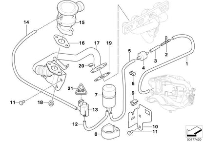 Tubo vuoto OEM 11731437785 per BMW 3 Series {E36, E46}. Compatibile con modelli 316i e 316CI con motore M43. BMW originale.