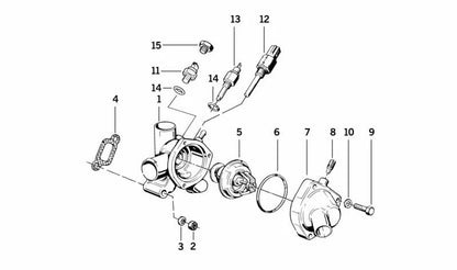 Interruttore di temperatura OEM 12631285018 per BMW E30, E28, E23. BMW originale.
