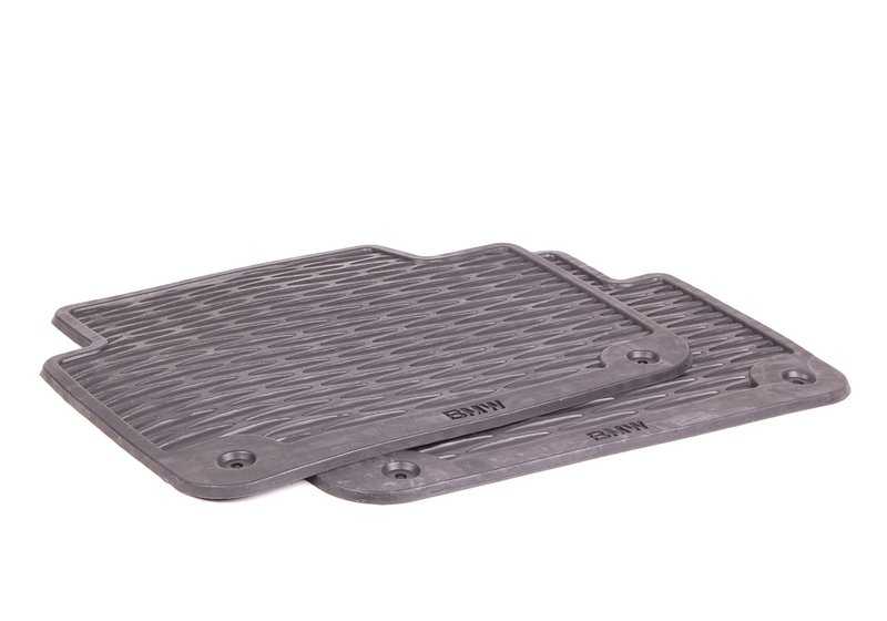 Tapetes de borracha traseira (2 unidades) para BMW E46 BMW original