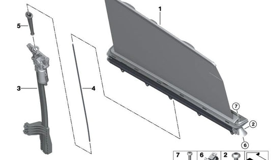 Persian Left parasol OEM 51357418859 for BMW G32. Original BMW.