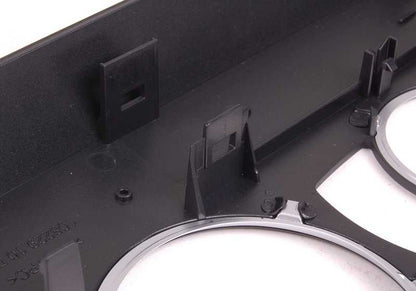 Frontal de mandos climatizador perlglanz chrom OEM 51459137561 para BMW Serie 3 E90, E90N, E91, E91N. Original BMW.