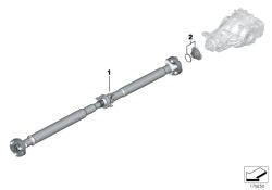 Driveshaft for BMW F30, F31, F32, F33, F36 (OEM 26107600041). Original BMW