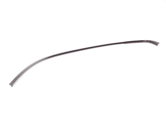 Moldura lateral del marco de puerta izquierda OEM 51137220197 para BMW Serie 3 {E90, E90N}. Acabado negro brillante. Original BMW.