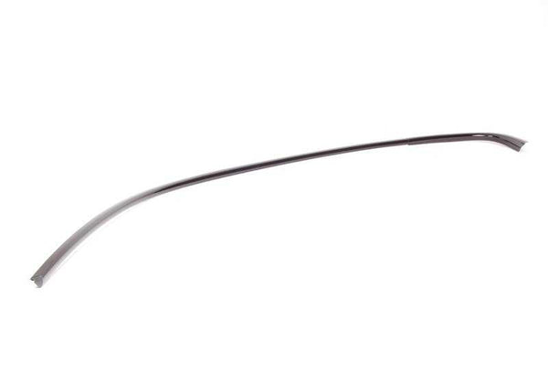 Moldura lateral del marco de puerta izquierda OEM 51137220197 para BMW Serie 3 {E90, E90N}. Acabado negro brillante. Original BMW.