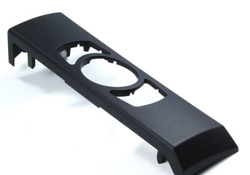 Embellecedor interruptor de luces OEM 61316925263 para BMW E60 y E61. Color negro. Original BMW.