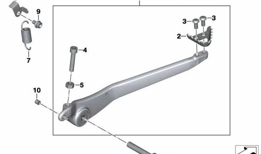 Bulón cojinete OEM 35217711352 para BMW Motorrad G 450X K16 (2008-2011). Original BMW Motorrad.