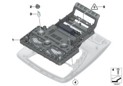Juego de reparación centro de mandos techo OEM 61319221632 para BMW F07, F10, F11, F06, F13, F01, F02, F03, F04, X3 F25, X4 F26... y más. Original BMW.