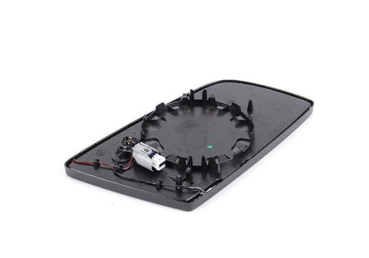 Flat left heated mirror glass for BMW E60, E61, E63, E64 (OEM 51167116747). Original BMW.