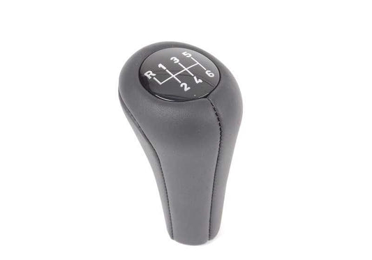 Leather Gear Shift Knob/6 Speed ​​for BMW E46, E34, E60, E61, E63, E64, E53, E85 (OEM 25117523817). Original BMW