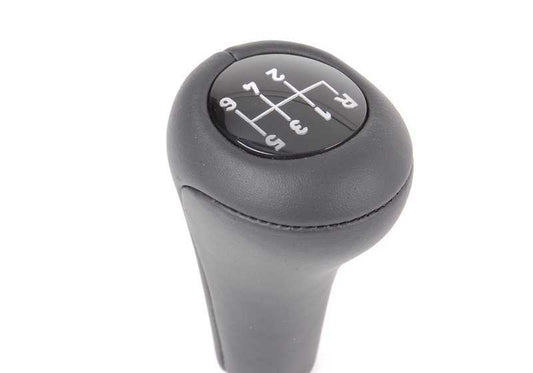 Leather Gear Shift Knob/6 Speed ​​for BMW E46, E34, E60, E61, E63, E64, E53, E85 (OEM 25117523817). Original BMW