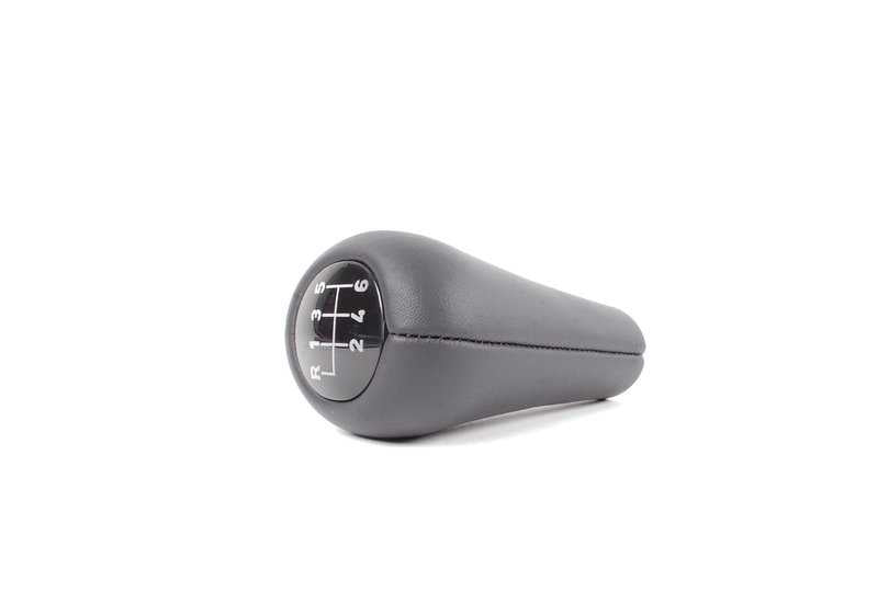 Leather Gear Shift Knob/6 Speed ​​for BMW E46, E34, E60, E61, E63, E64, E53, E85 (OEM 25117523817). Original BMW