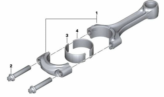 Semicojine Side Blue Rod Level 1 OEM 11247693994 für BMW K1200S, K1300S, K1200R, K1300R, K1200GT, K1300GT. Originaler BMW Motorrad.