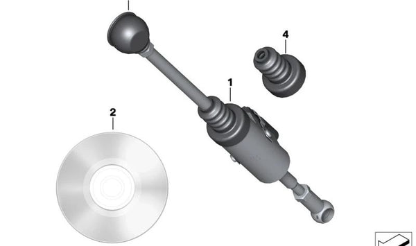 Asistente del Cambio Pro OEM 23418545533 para motos BMW K1600 GT, K1600 GTL, K1600 Bagger. Original BMW Motorrad.