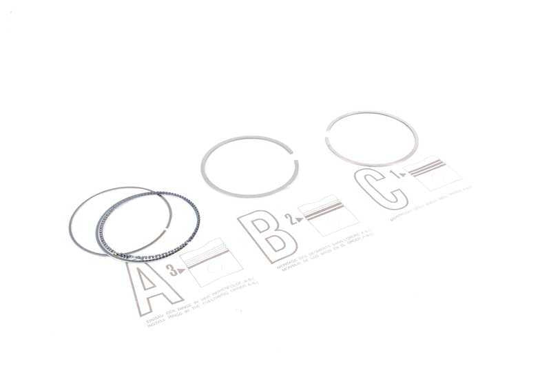 Game of Piston Segments OEM 11257541469 per BMW E87, E46, E90, E91, E83, E85. BMW originale.