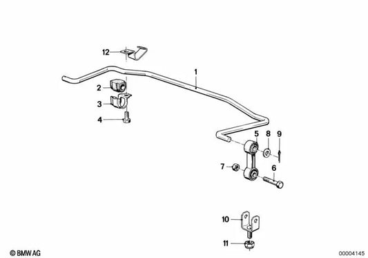 Stabilisateur arrière pour la série BMW 3 E30 (OEM 33551129192). BMW d'origine
