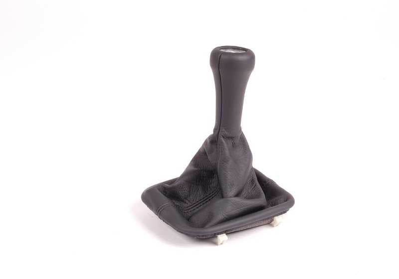 Leather change knob with 5 -speed Embelector OEM 25112225873 for BMW E30. Original BMW.