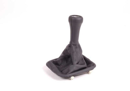 Leather change knob with 5 -speed Embelector OEM 25112225873 for BMW E30. Original BMW.