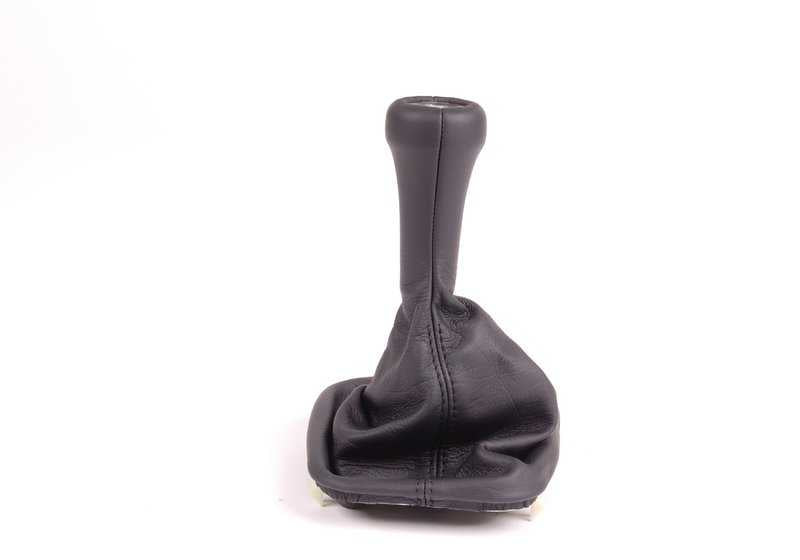 Leather change knob with 5 -speed Embelector OEM 25112225873 for BMW E30. Original BMW.