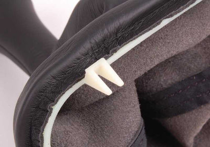 Leather change knob with 5 -speed Embelector OEM 25112225873 for BMW E30. Original BMW.