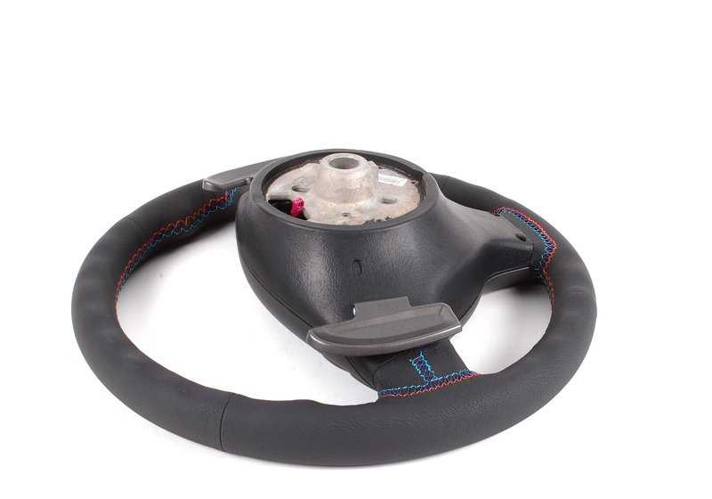 Volante de cuero M con airbag para cambio SMG OEM 32342282222 para BMW E46. Original BMW.