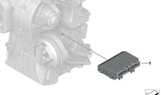 Unidad de mando del climatizador automático OEM 64117911470 para MINI F56 BEV, F56 BEV LCI y F57 Cabrio BEV (panel central). Original MINI.