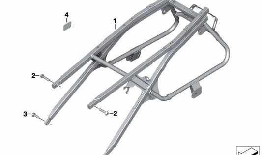 Telaio posteriore OEM 46518552913 per BMW Motorrad K1600 Bagger (K61) 2017-2025. BMW Motorrad originale.