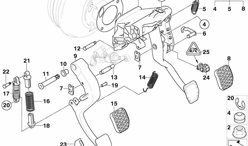 Clutch Pedal Rubber Buffer for BMW E60, E61, E63, E64 (OEM 35306759939). Original BMW