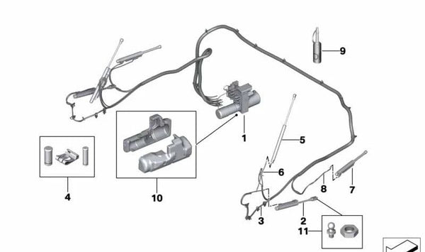 Bomba hidráulica capota OEM 54347421753 para BMW F23. Original BMW.