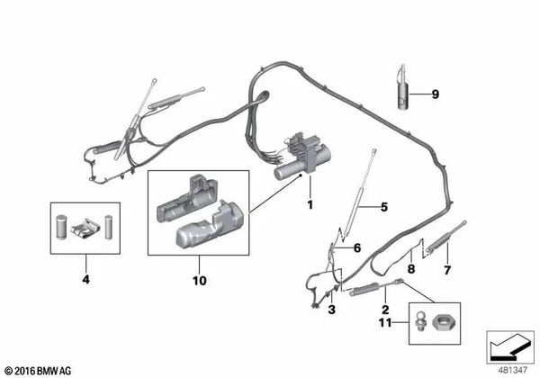 Juego de pernos esféricos para BMW F23, F23N (OEM 54347459864). Original BMW
