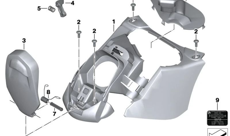 Muelle para chapaleta de relleno OEM 46638545294 para motos BMW C 600 Sport, C 650 Sport. Original BMW Motorrad.