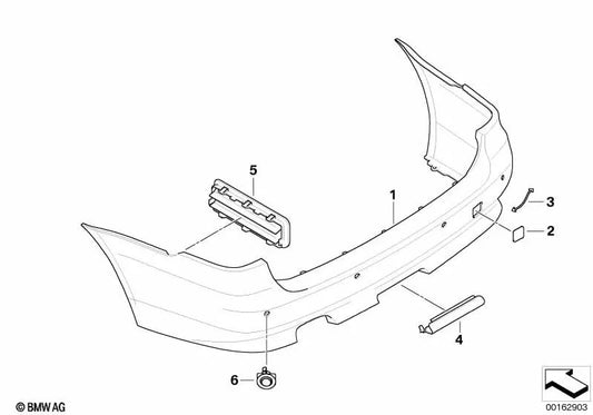 Ventilazione posteriore sinistra per BMW E61 (OEM 64226914208). BMW originale.