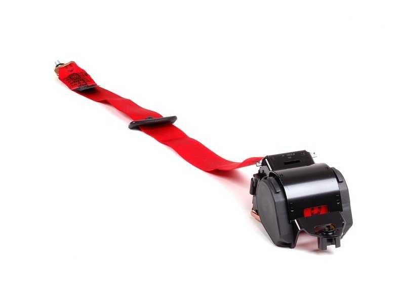 Roter Sicherheitsgürtel "BMW Motorsport" OEM 72112257467 für BMW E36 {316i (alle angegebenen Modelle und Übertragungen)}. Original BMW.