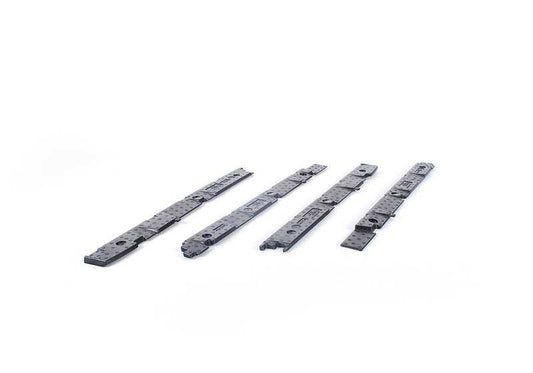 Juego de estriberas de aluminio OEM 51950443731 para BMW X6 E71, E72. Kit de montaje completo para añadir estriberas laterales. Original BMW.