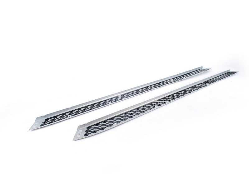 OEM aluminum stroke set 51950443731 for BMW X6 E71, E72. Complete assembly kit to add lateral strokes. Original BMW.