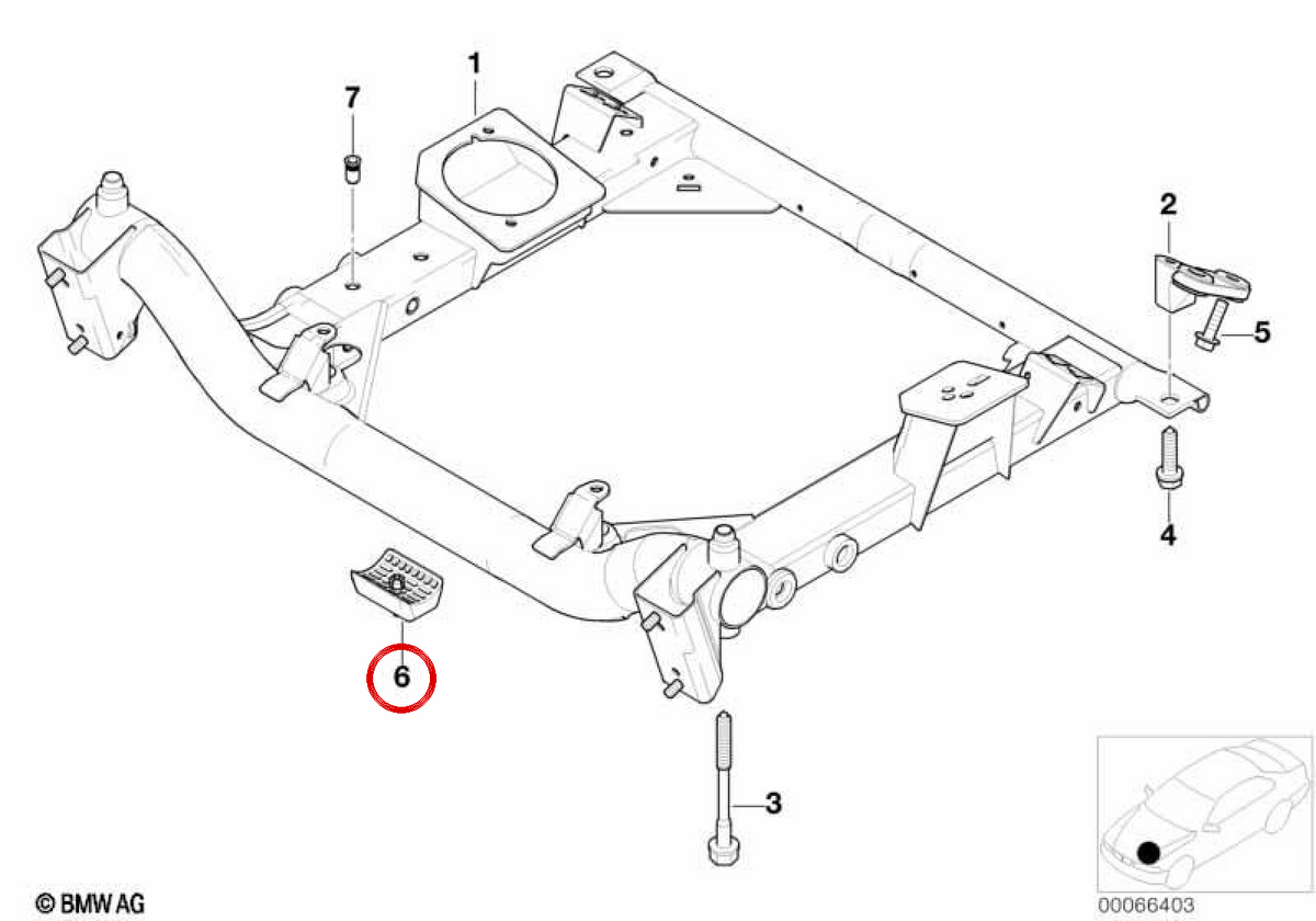 Jack stand OEM 31101096977 for BMW 3 Series E46, Phantom RR1. Genuine BMW.